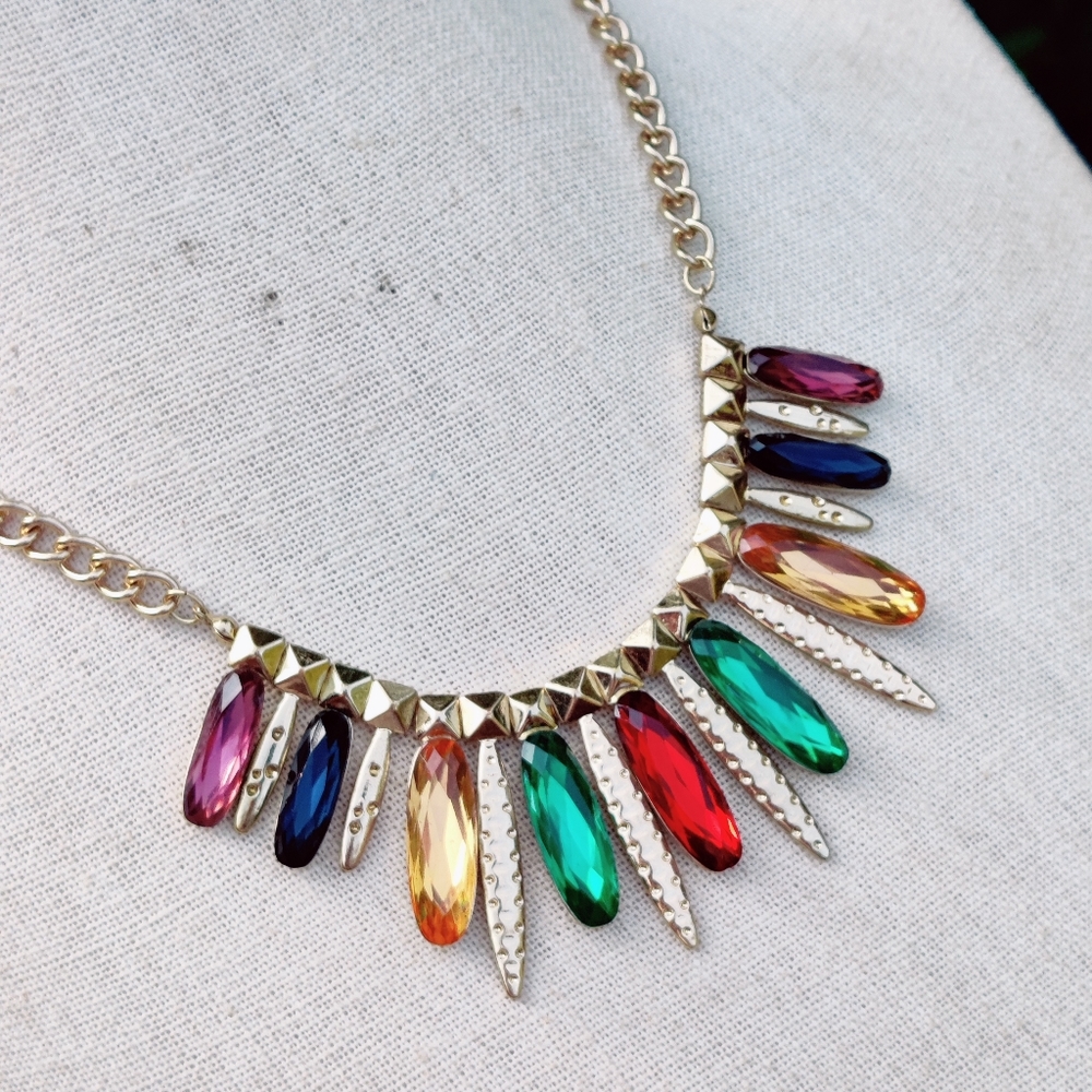 Iman Multicolor Statement Necklace - image 2